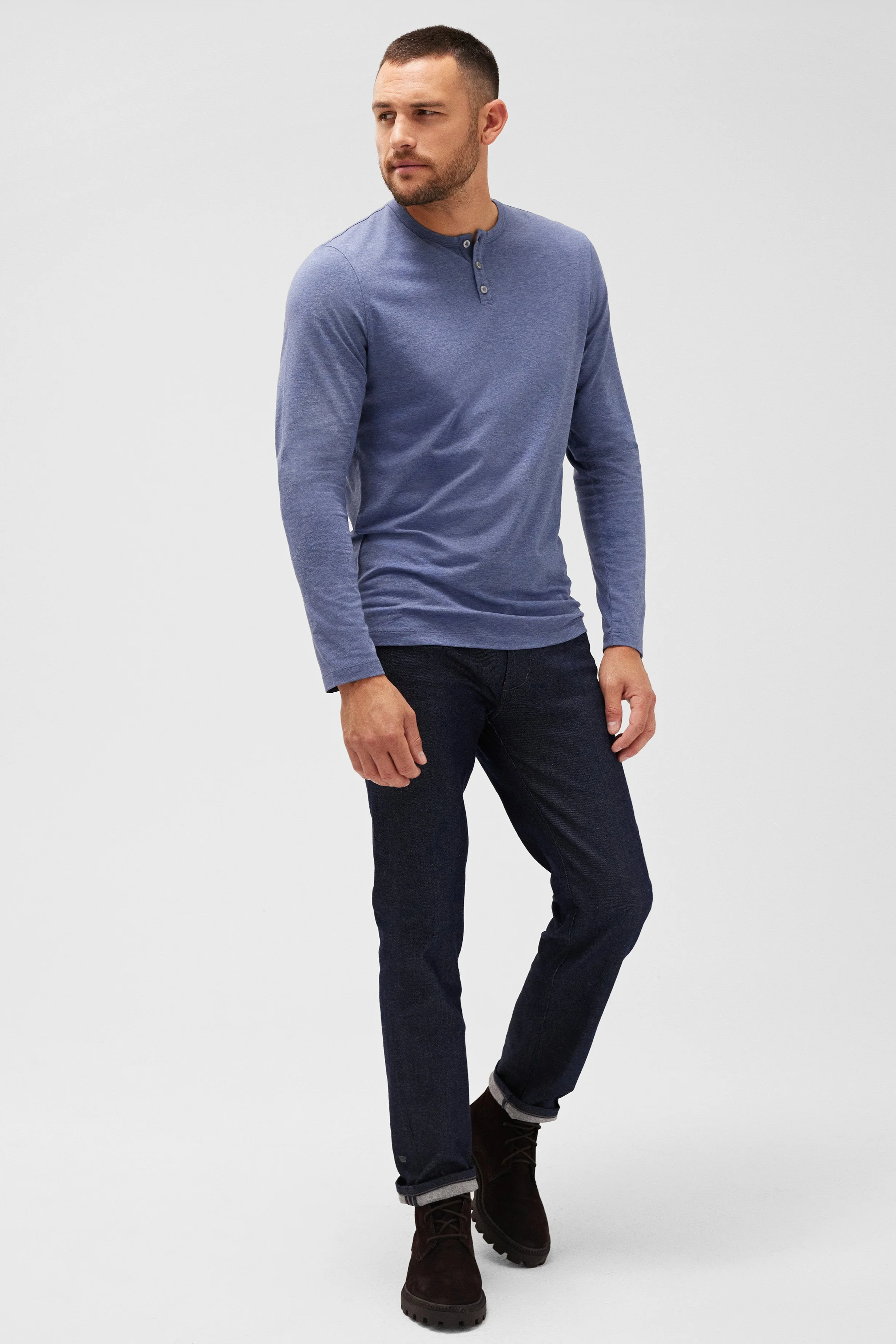 SILVER Long Sleeve Henley - Image 2