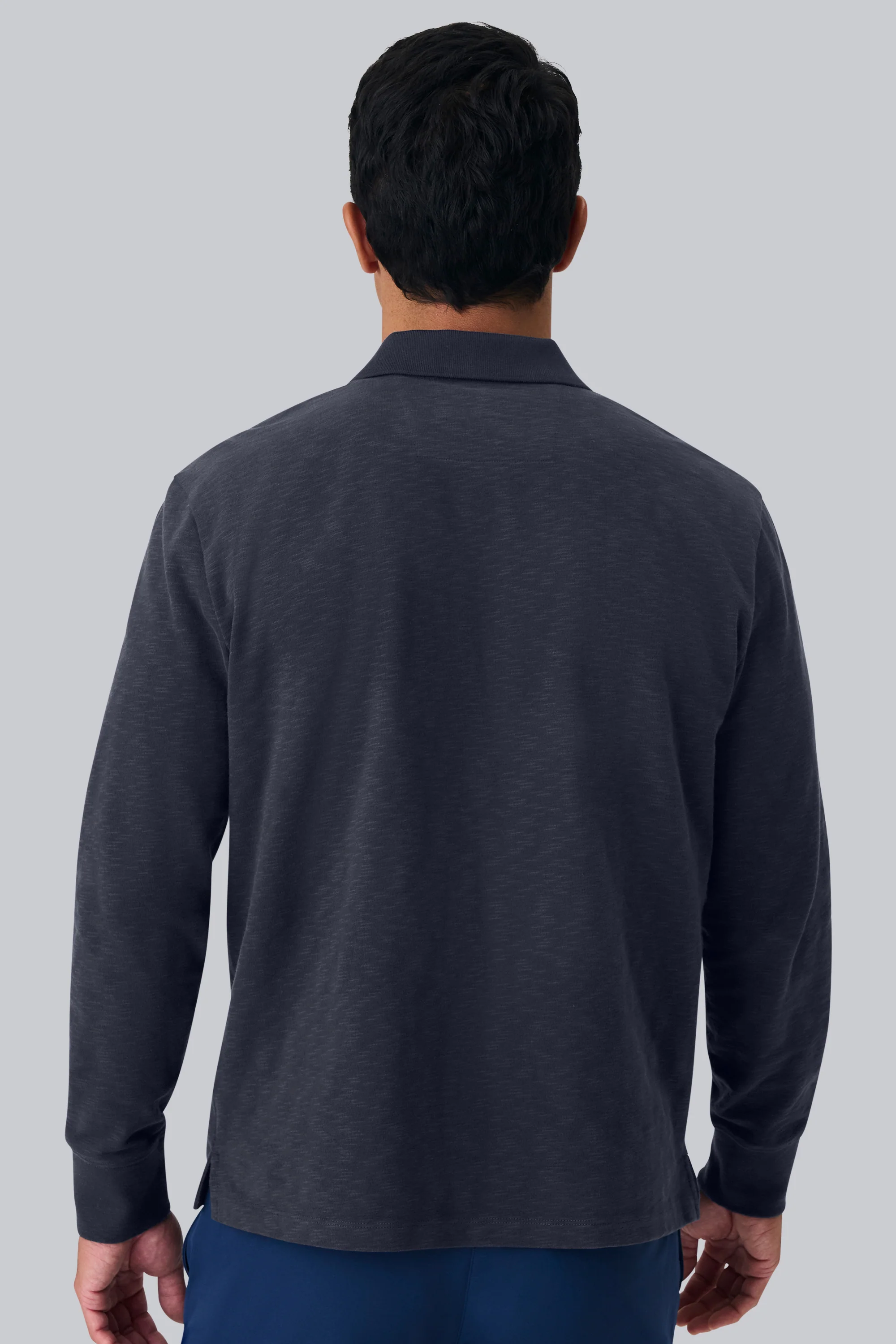 Heavyweight Slub Long Sleeve Polo - Image 5