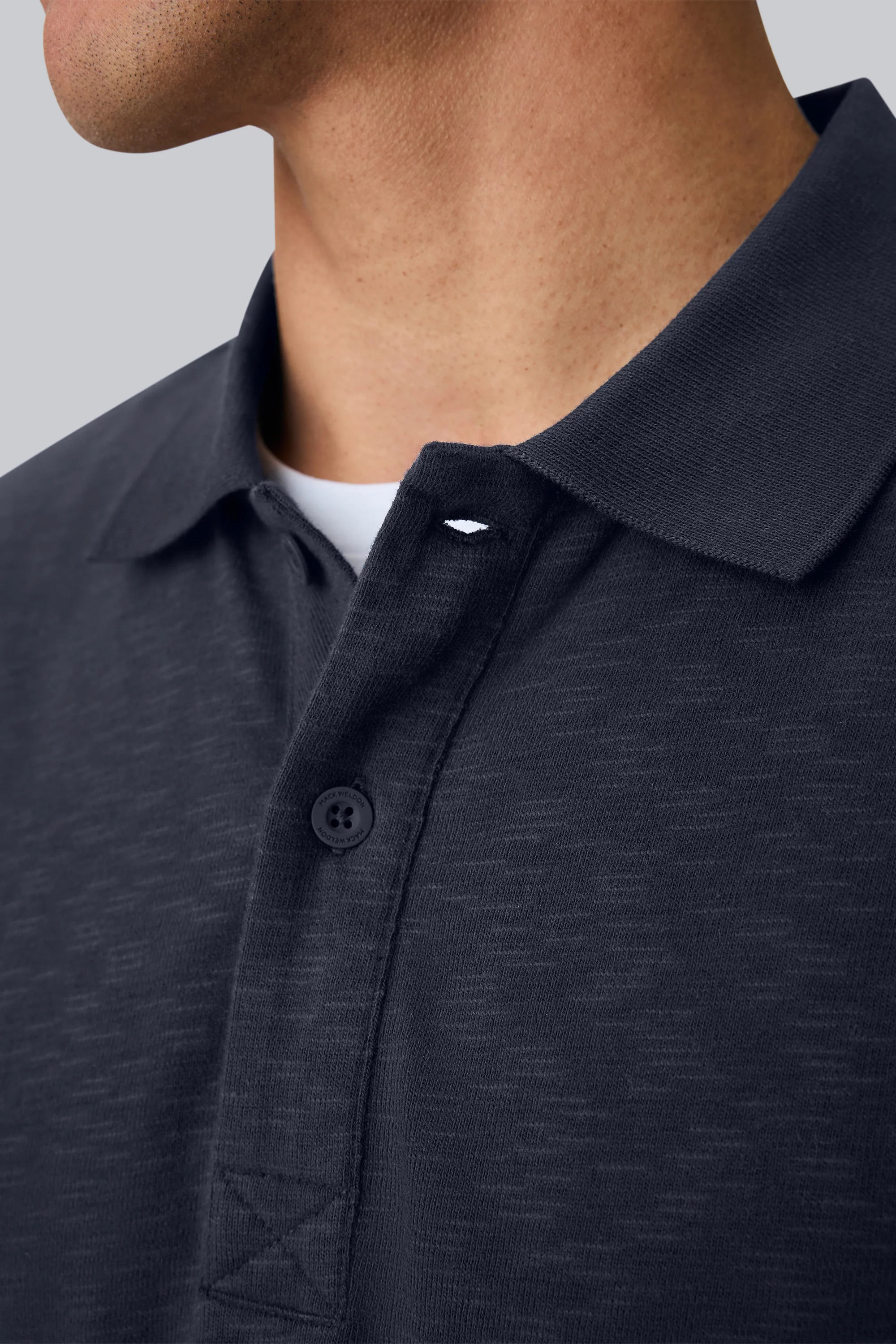 Heavyweight Slub Long Sleeve Polo - Image 6