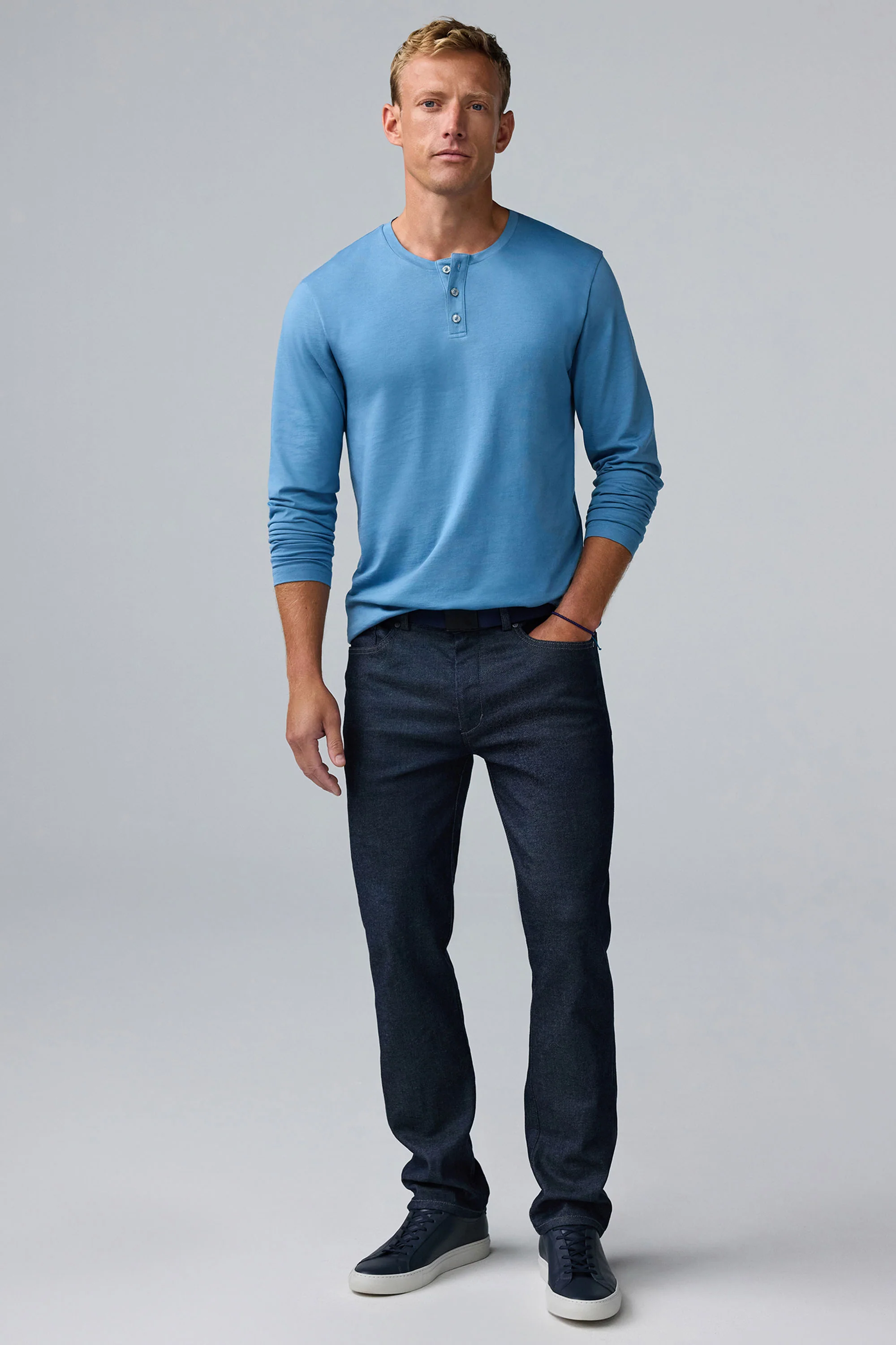 Pima Long Sleeve Henley - Image 10
