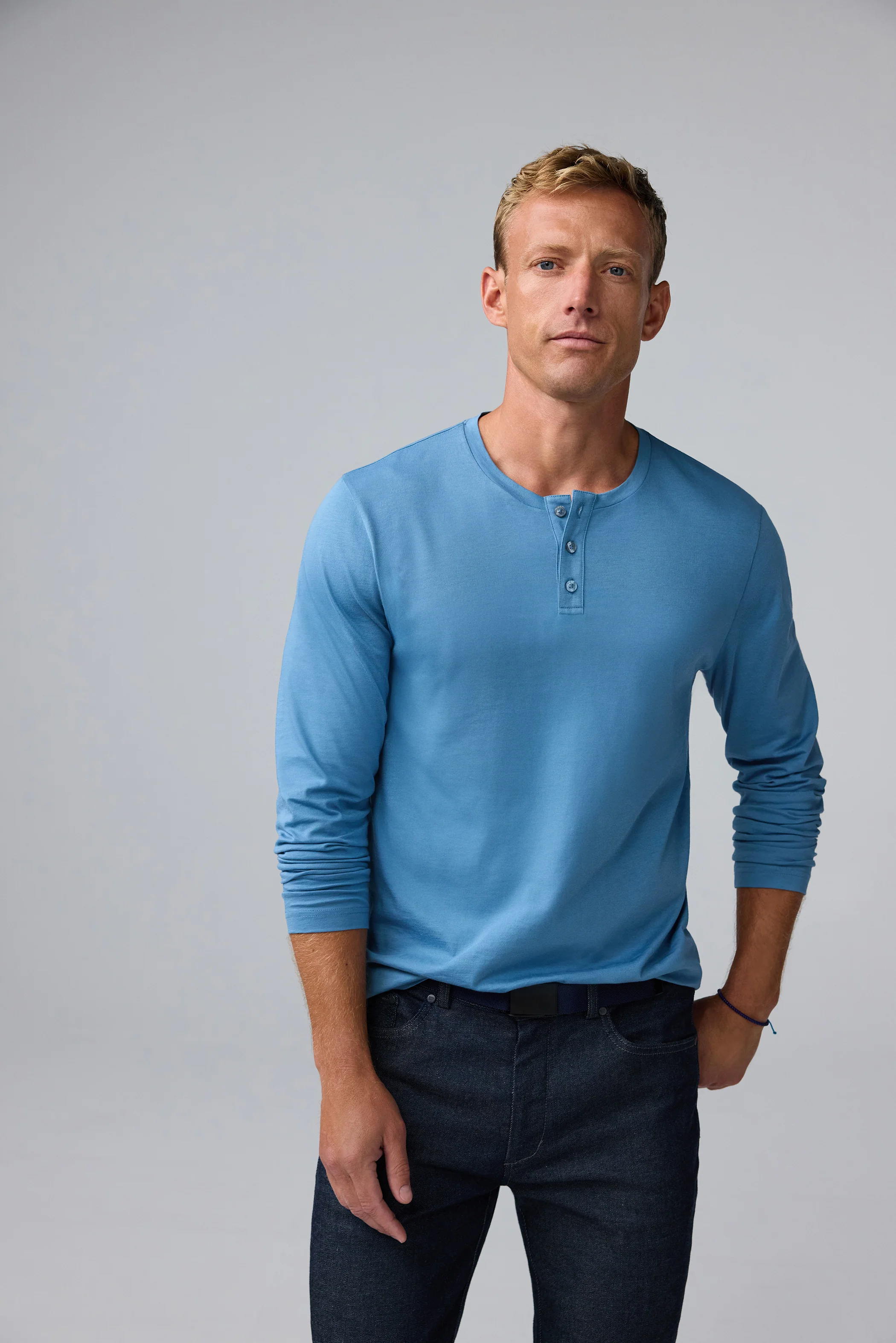 Pima Long Sleeve Henley - Image 7