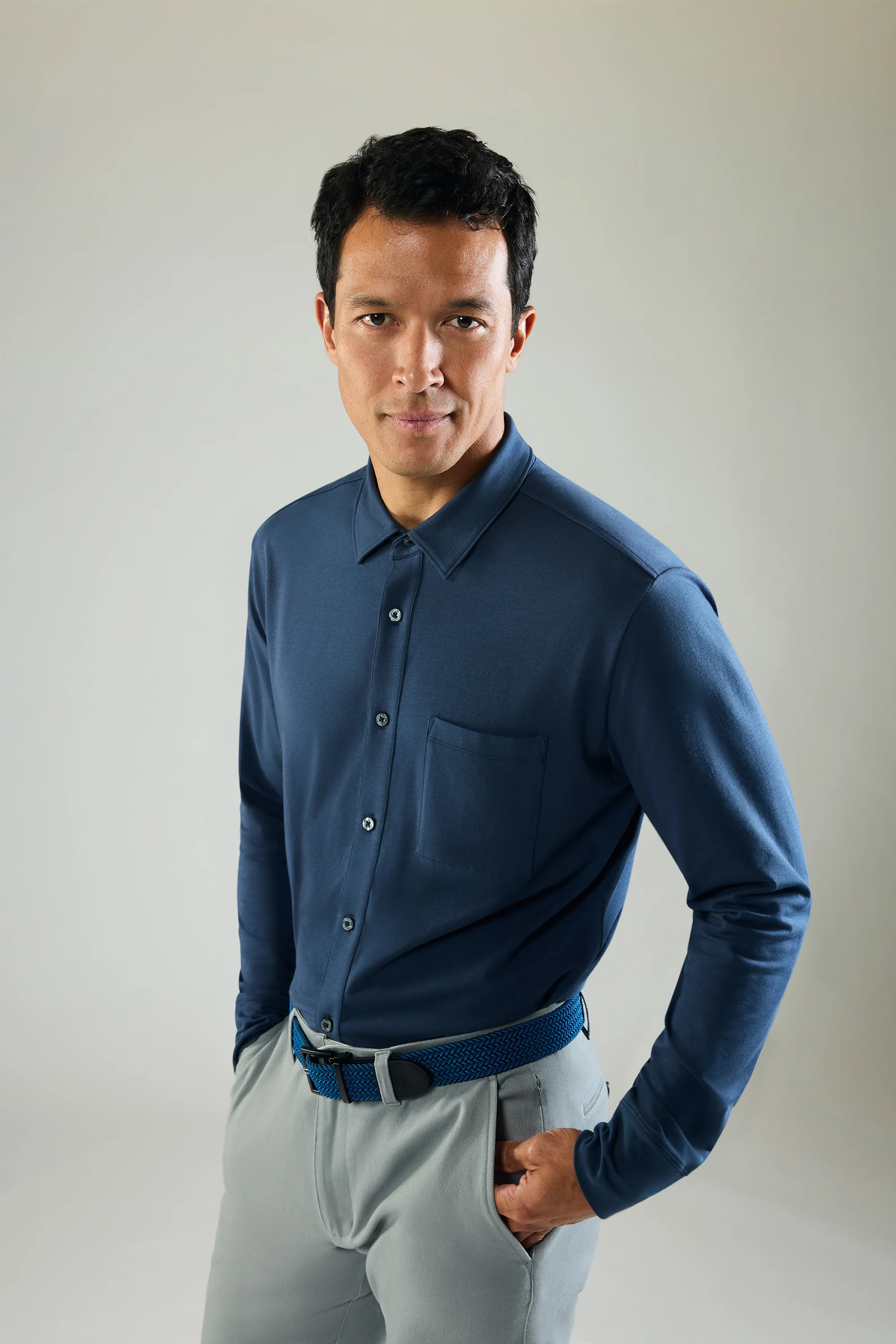 SILVER Jersey Button Up - Image 8