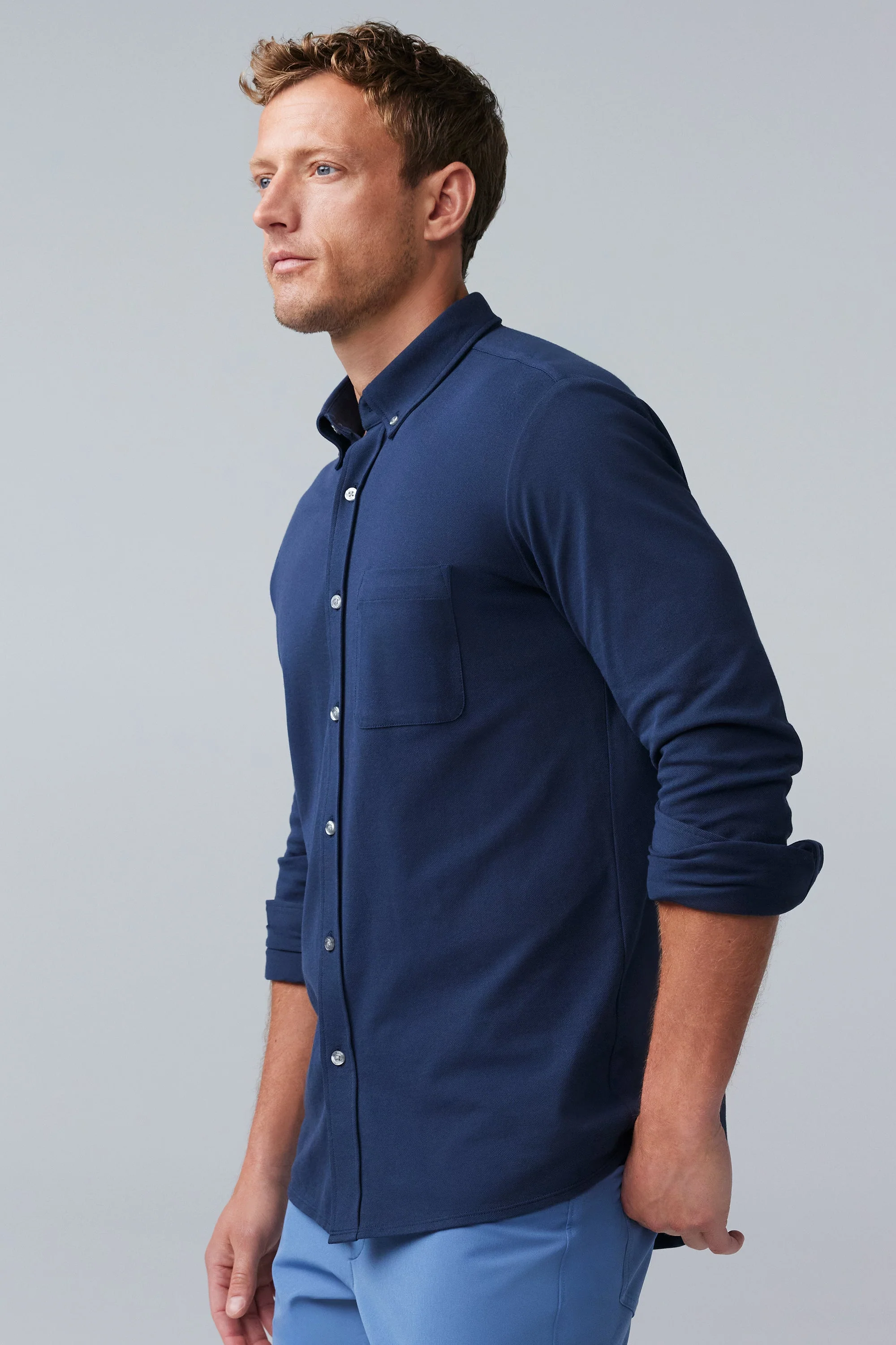 SILVER Pique Button Up - Image 7