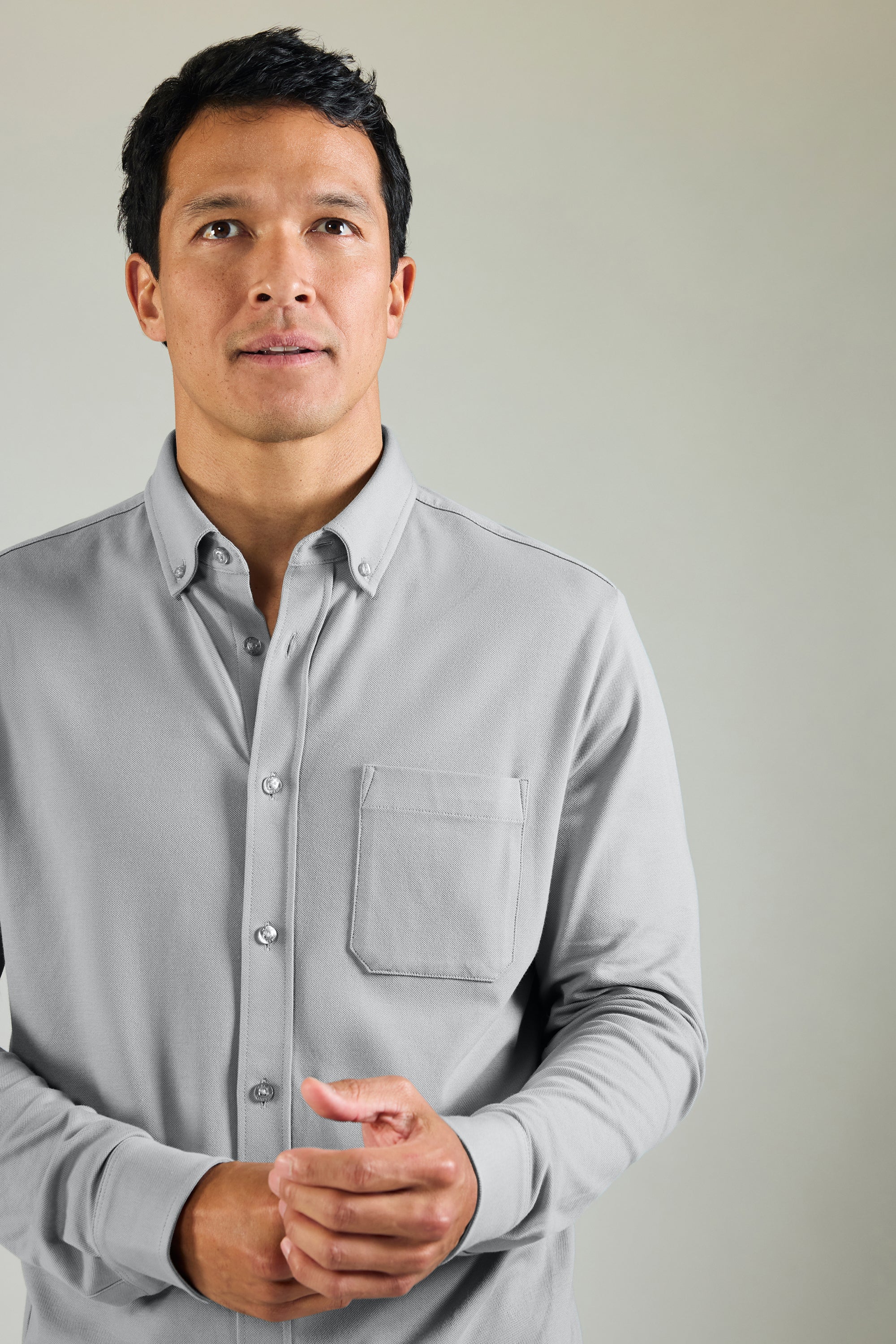 SILVER Pique Button Up - Image 7