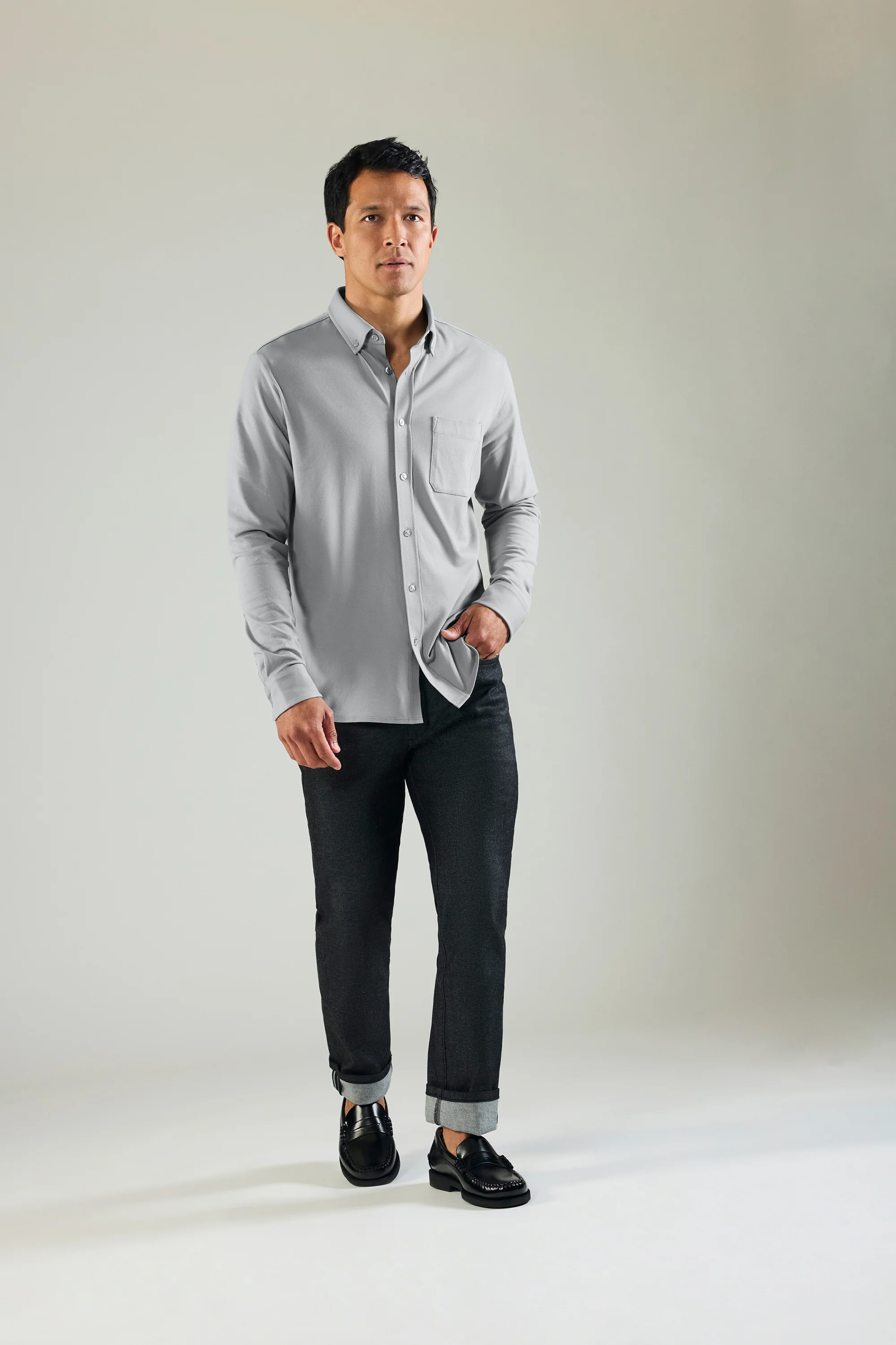 SILVER Pique Button Up - Image 9