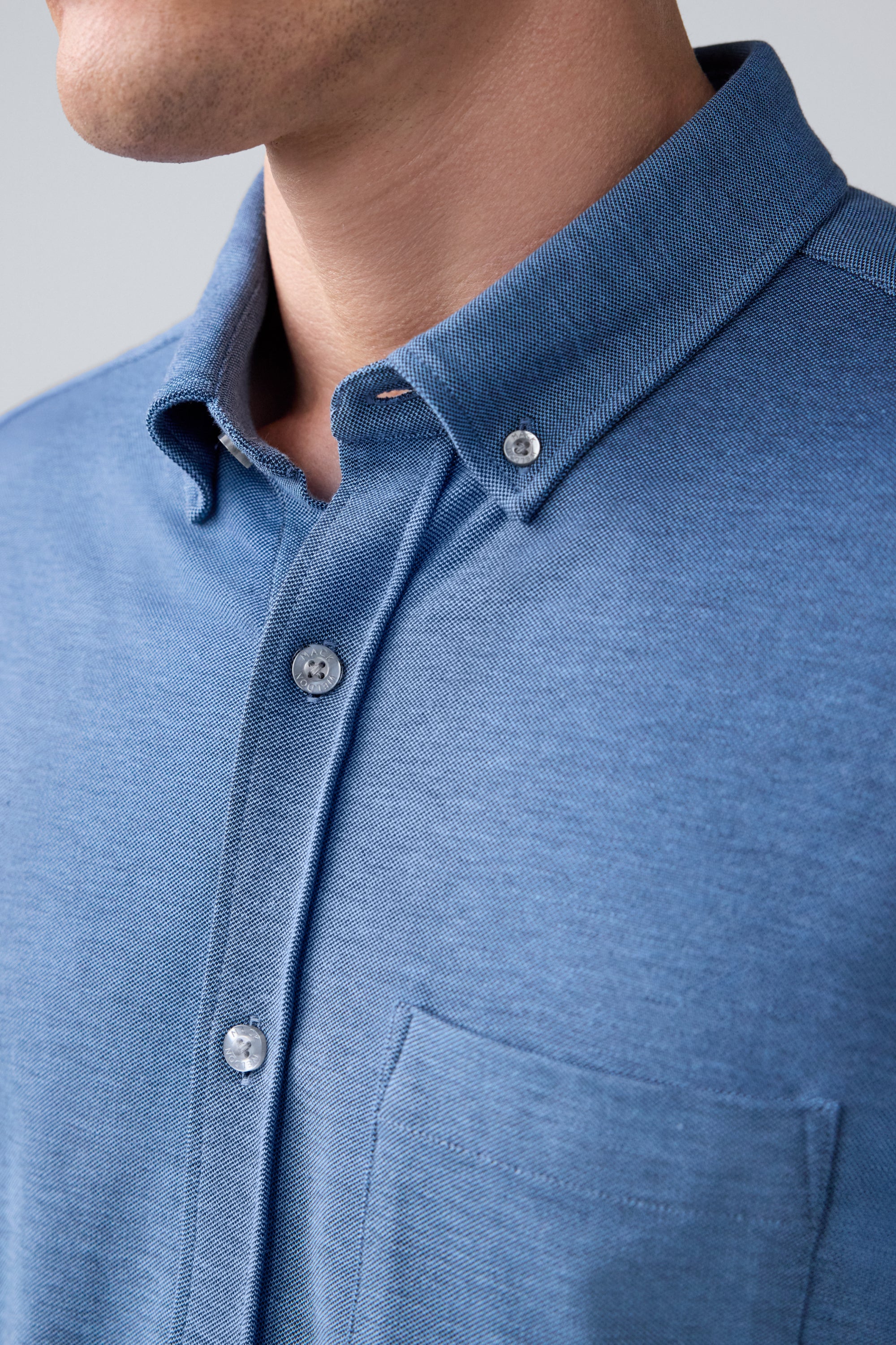 SILVER Pique Short Sleeve Button Up - Image 7