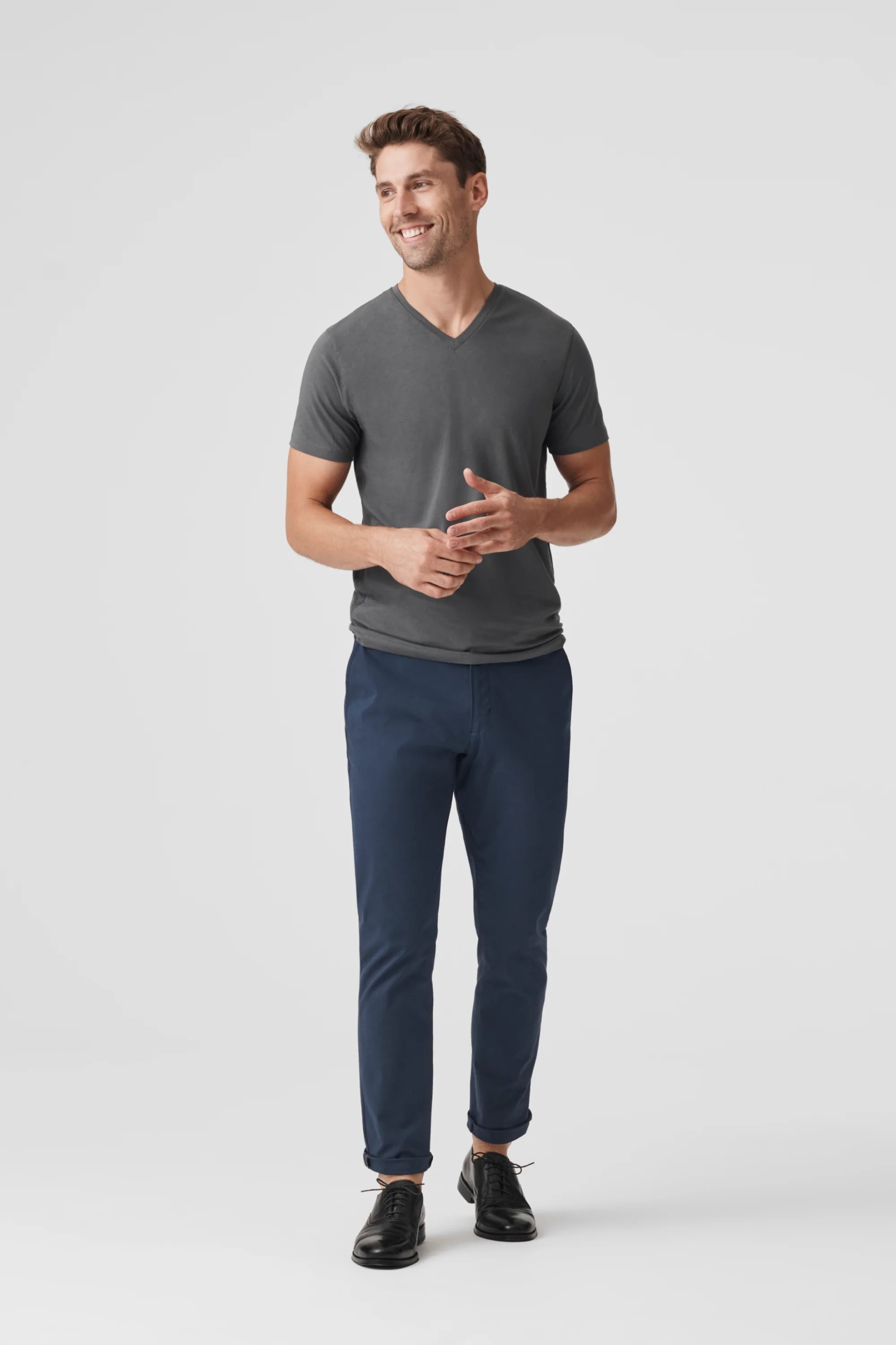 SILVER V-Neck T-Shirt - Image 14