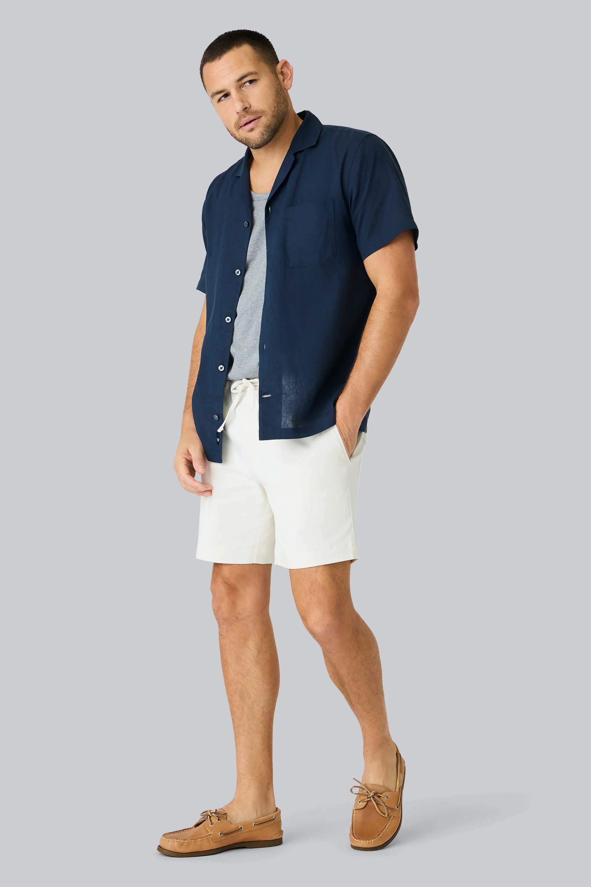 Stretch Twill Drawstring Chino Short - Image 4