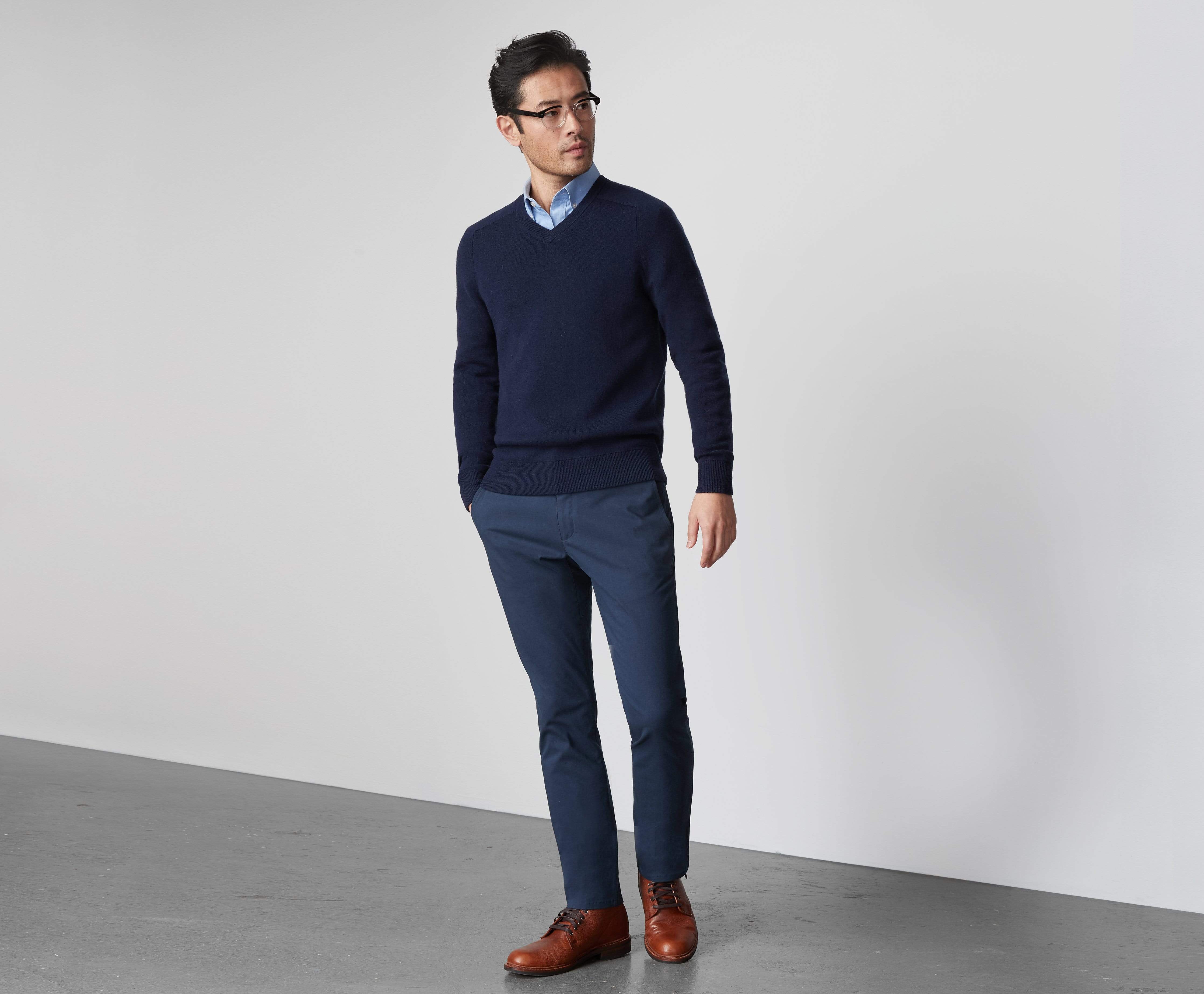 Tech Cashmere V-Neck Sweater - Image 3