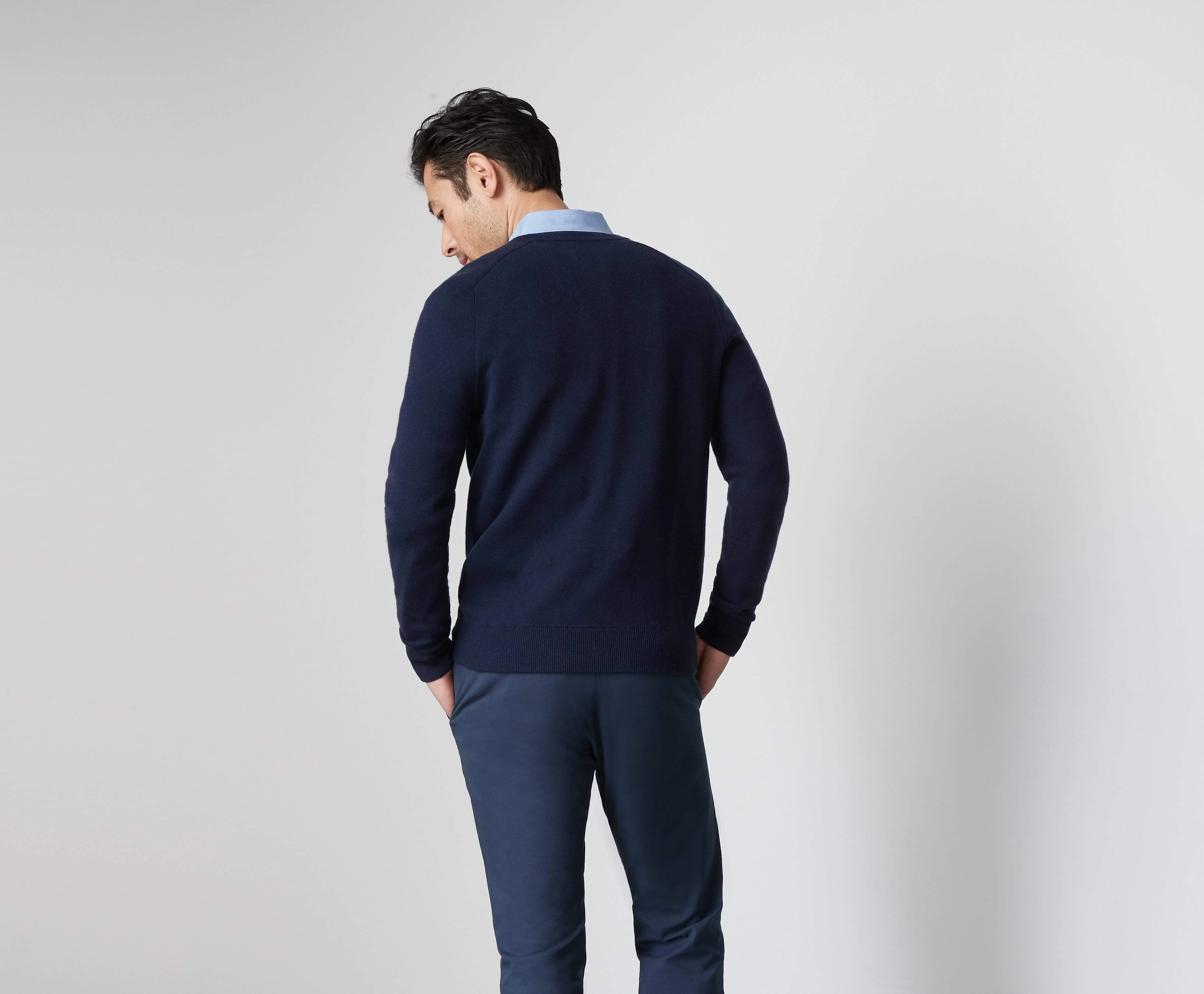 Tech Cashmere V-Neck Sweater - Image 4