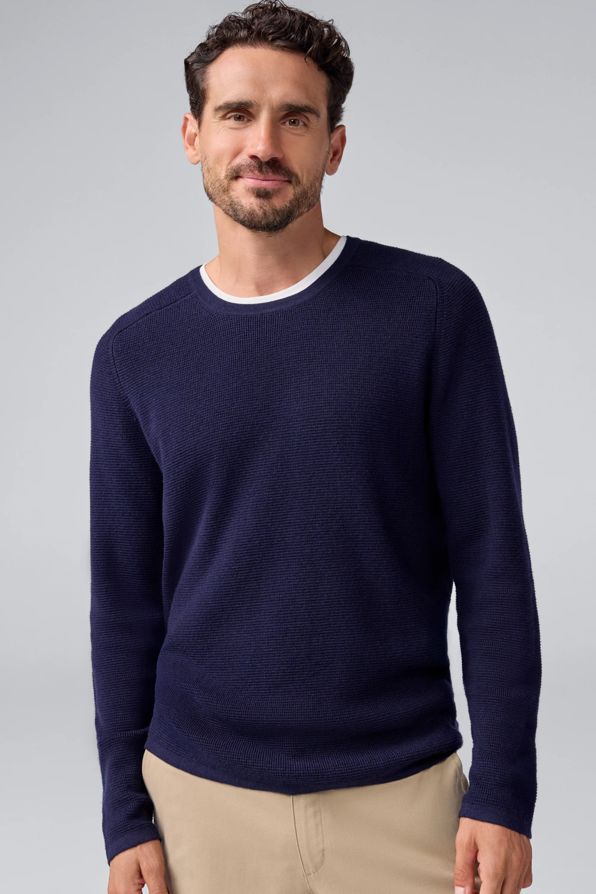 Tech Merino Waffle Crew Neck Sweater - Image 3