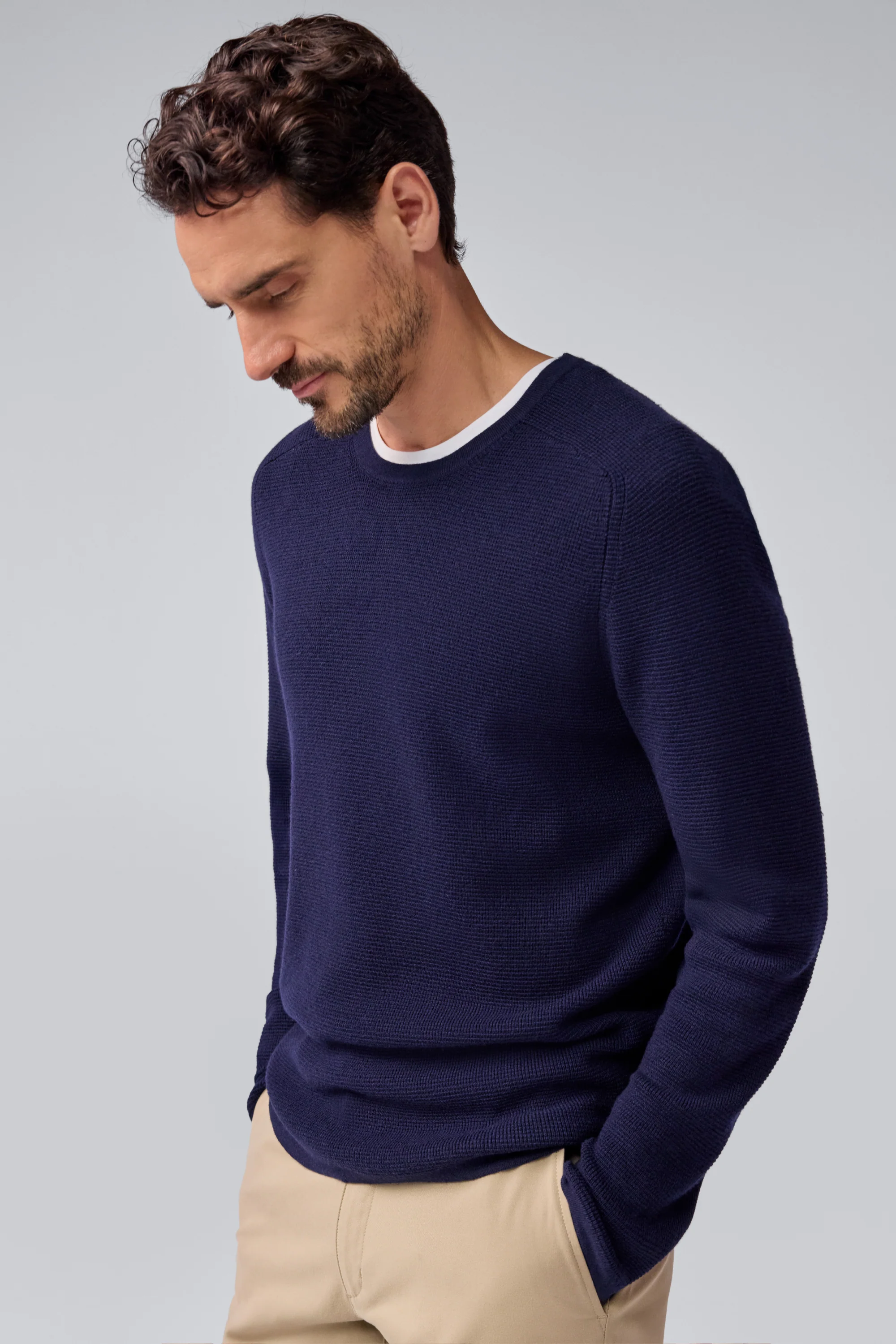Tech Merino Waffle Crew Neck Sweater - Image 4