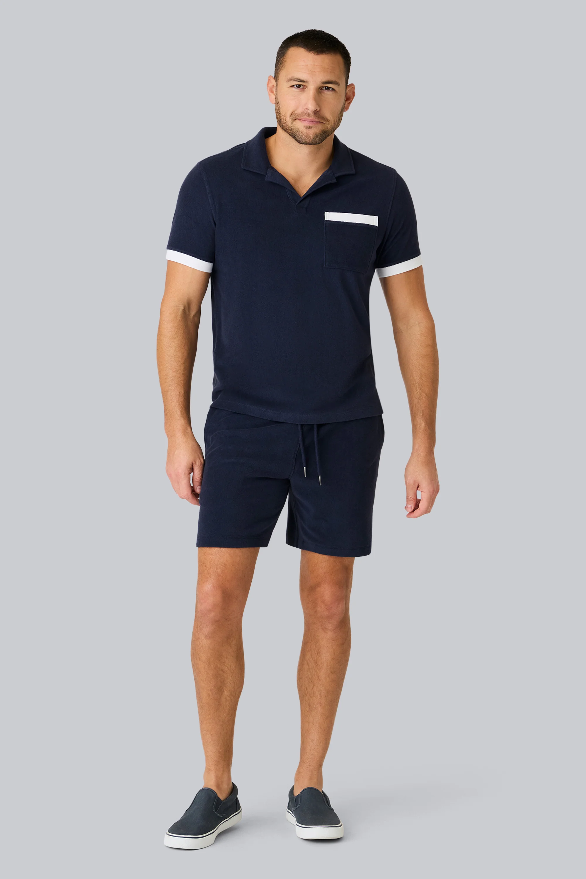 Terry Cloth Johnny Collar Polo - Image 4