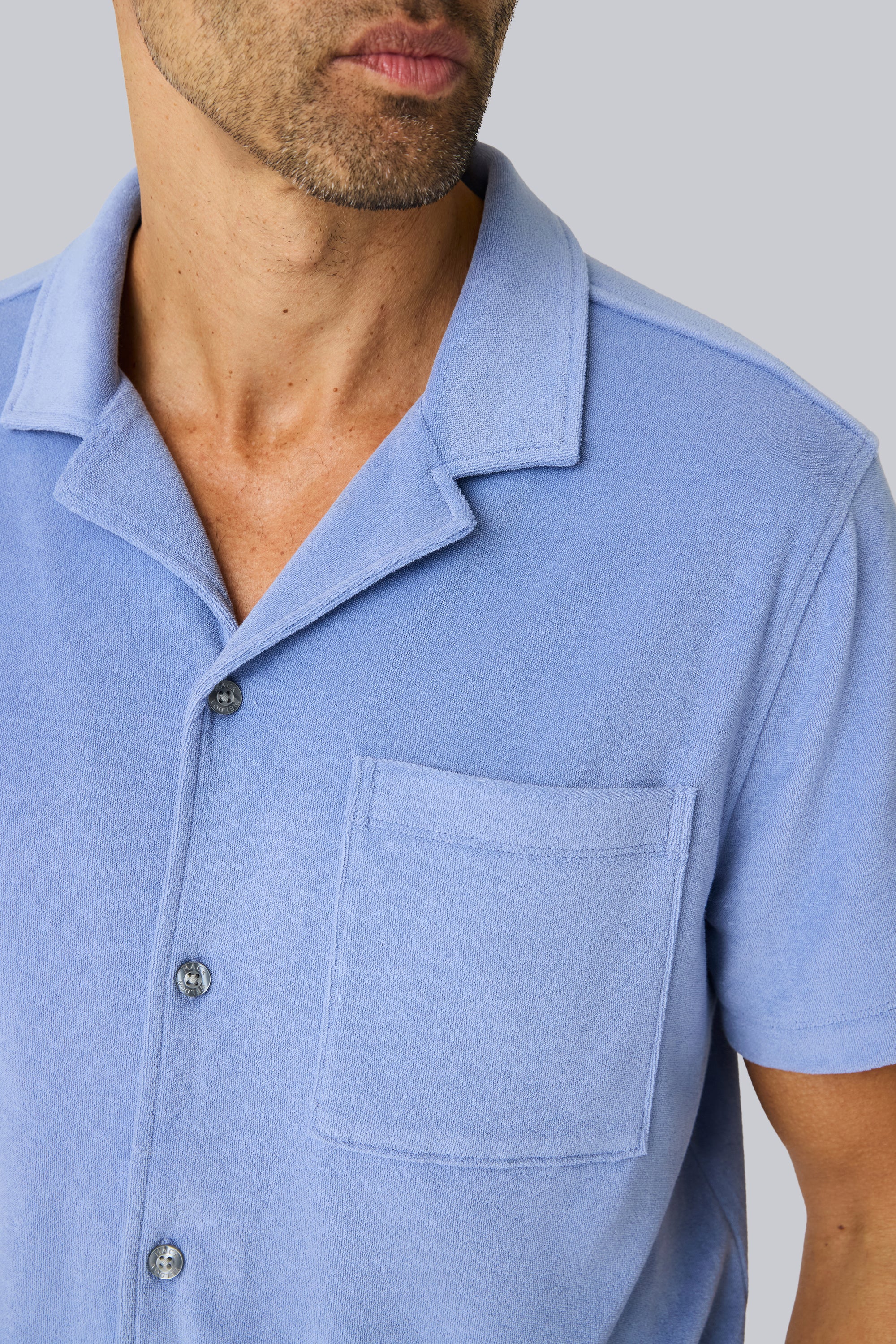 Terry Cloth Short Sleeve Button Up - Image 8