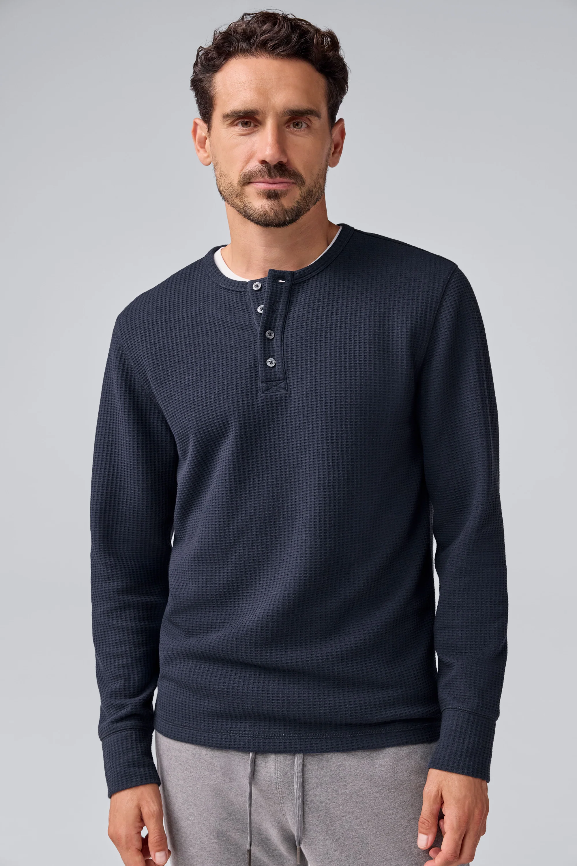WARMKNIT Waffle Long Sleeve Henley - Image 4