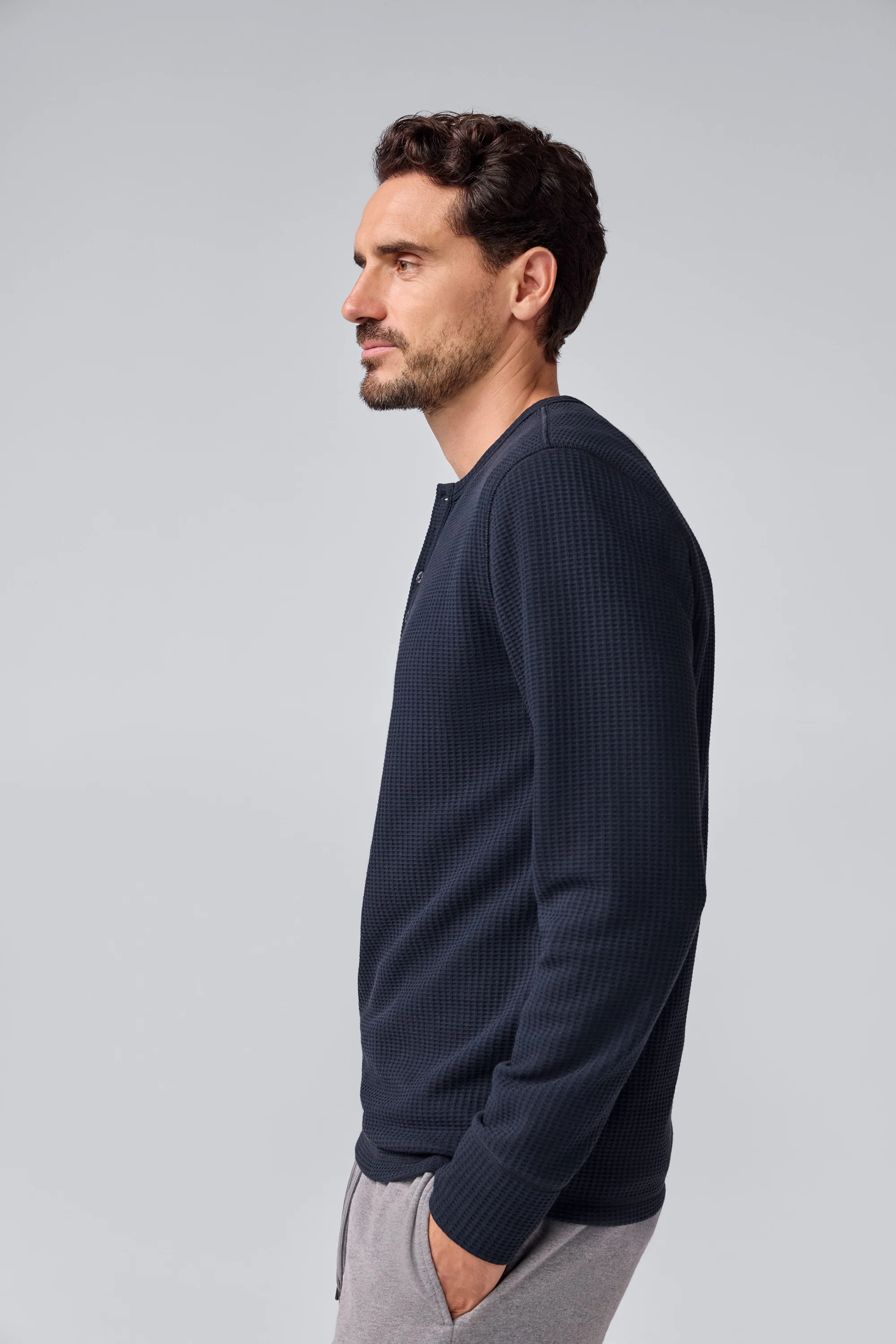 WARMKNIT Waffle Long Sleeve Henley - Image 5