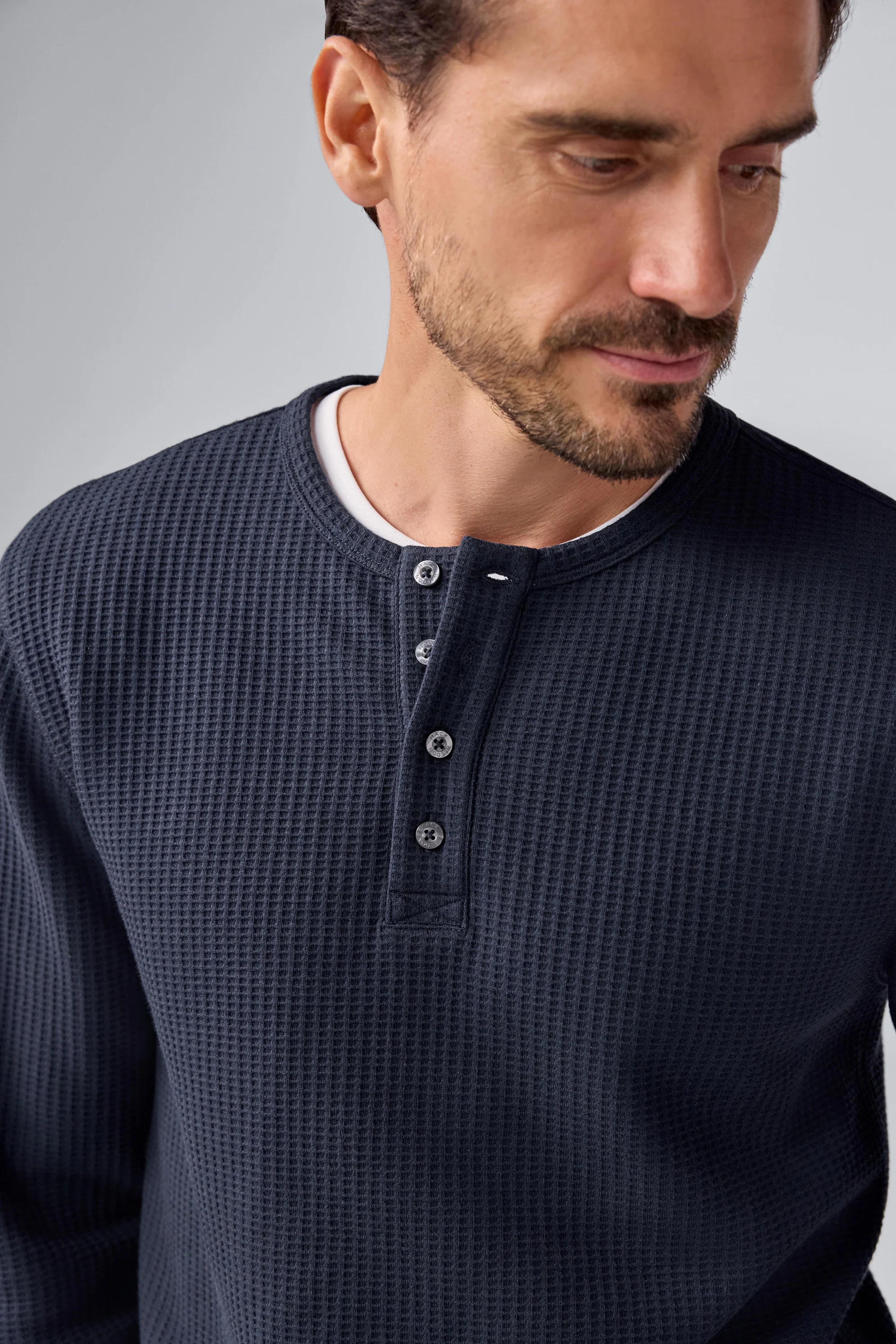 WARMKNIT Waffle Long Sleeve Henley - Image 8
